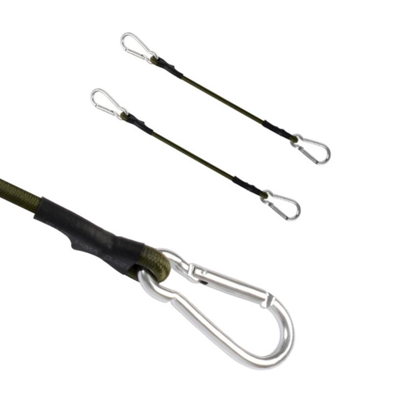 Bungee Cords with Carabiner Outdoor Heavy Duty Bungee Cords Strong Elastic Rope Lashing Luggage Tie Elastic Strap 30cm