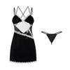 Guiruo Samt Dessous Set: Camisole, Morgenmantel mit offener Vorderseite, Stilleinlagen - Pure Desire Kollektion 1490