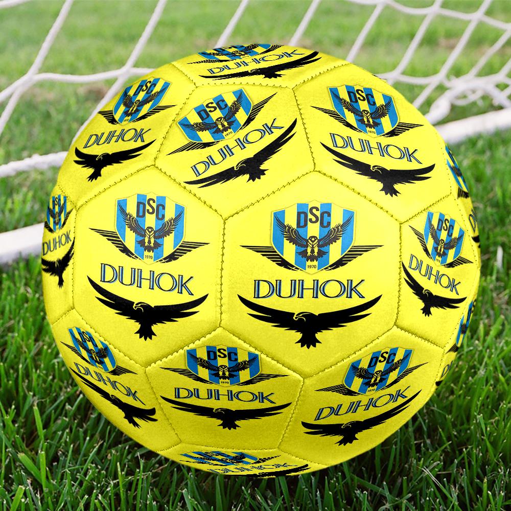 Duhok Dynamic Sports Emblem Size 5 Soccer Ball,Indoor/Outdoor Suitable for Training Matches Tournaments Practice Games Perfect Gift for Fan