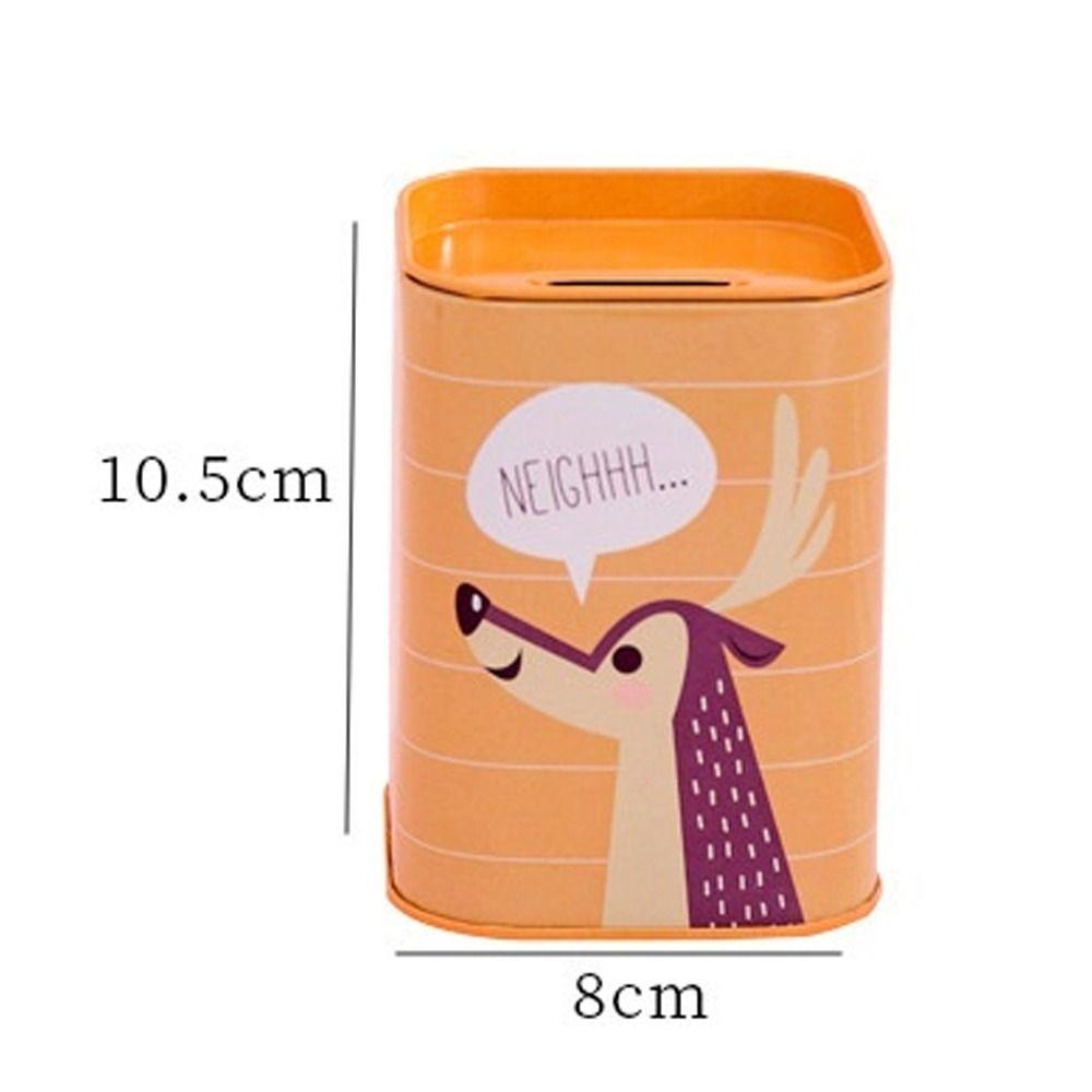 Cash Cabinet Tinplate High-Capacity Home Decoration Metal Piggy Bank Money Box Cash Box Coin Box