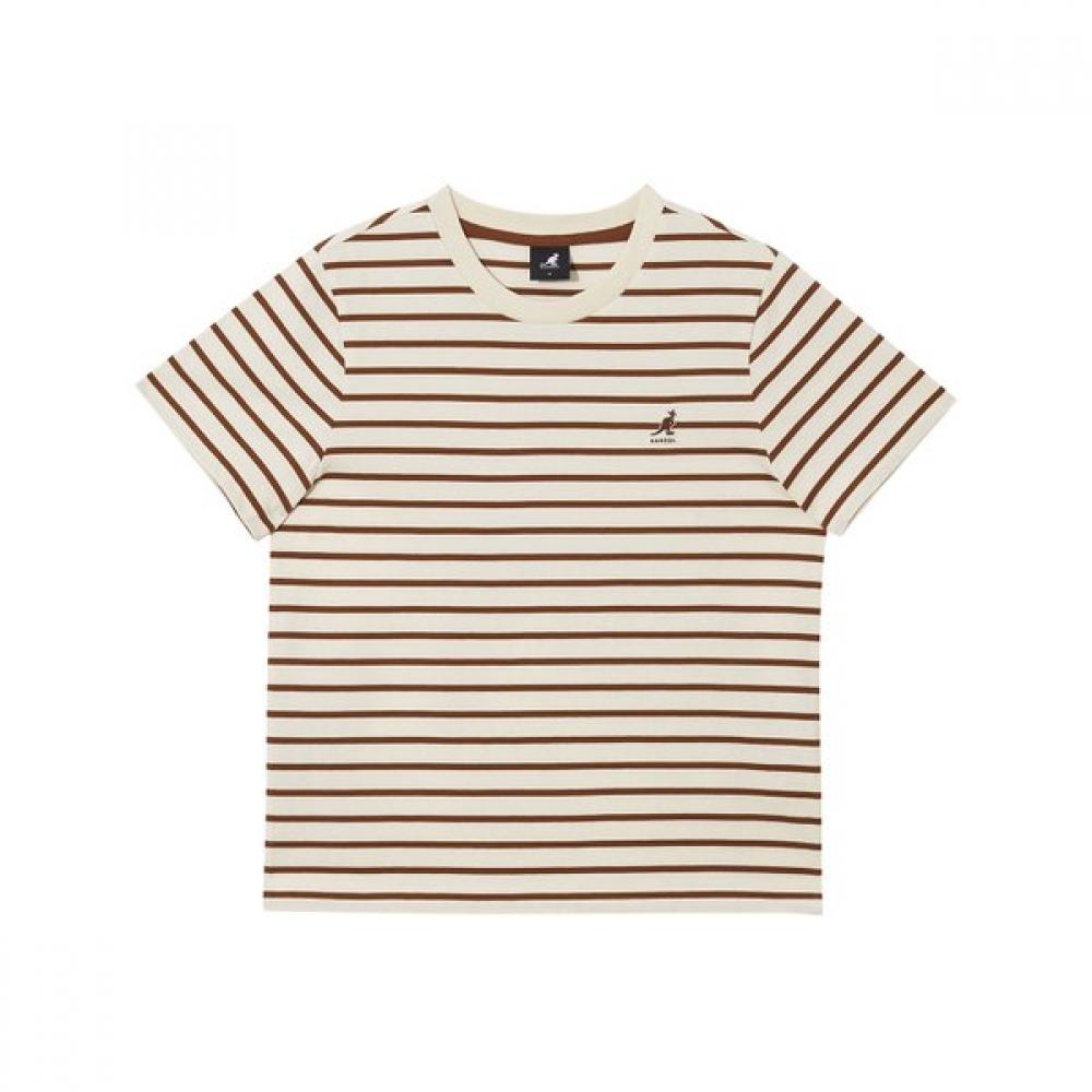

Kangol Women S STripe T ShirT Brown 2843 LA