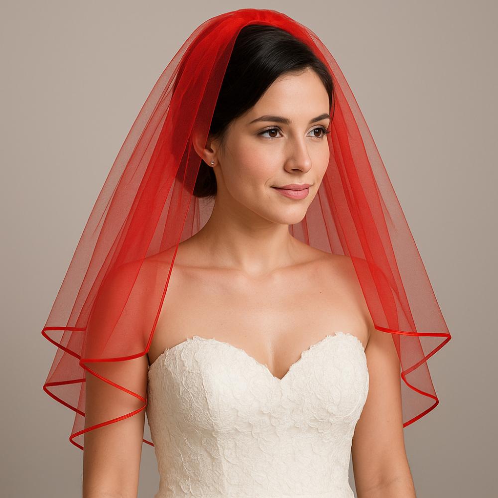 2 Tiers Bridal Veil Double Mesh Bride Headpiece Elegant Wedding Veil  Wedding