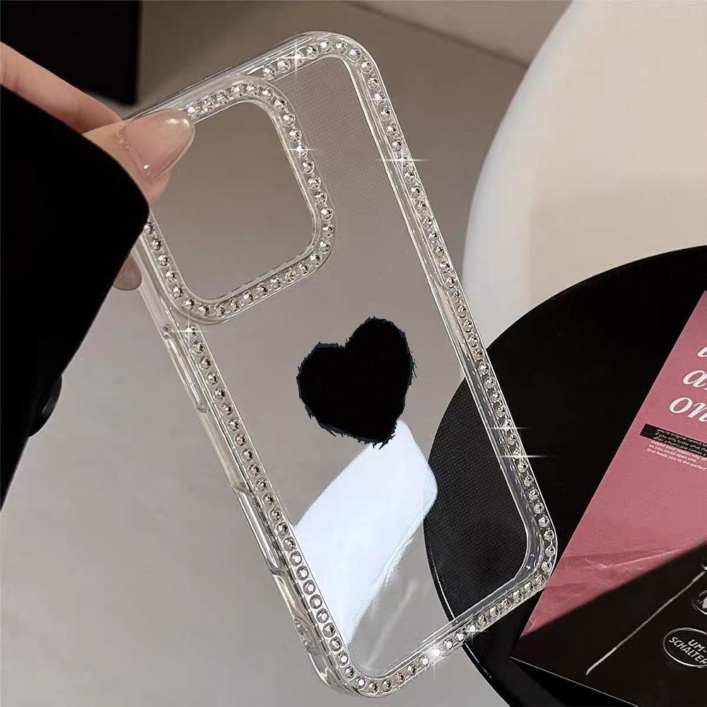 Bracelet Chain Phone Case For iPhone 17 16 15 13 14 for 17Air 17 12 14 16 Pro 17 14 16 Pro Max Sparking Diamond Cute Pattern Hard Cover With Lanyard