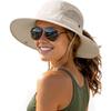 FURTALK Womens Sun Hat with Ponytail Hole Beach Hiking Summer Wide Brim UPF 50+ Outdoor Protection Foldable Bucket Hat