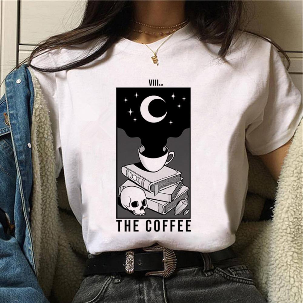 Witch Triple Moon Gothic Sun Top Women Harajuku T-shirts Girl Graphic Harajuku 2000s Clothing Graphic T Shirts Fashion  Y2K Top