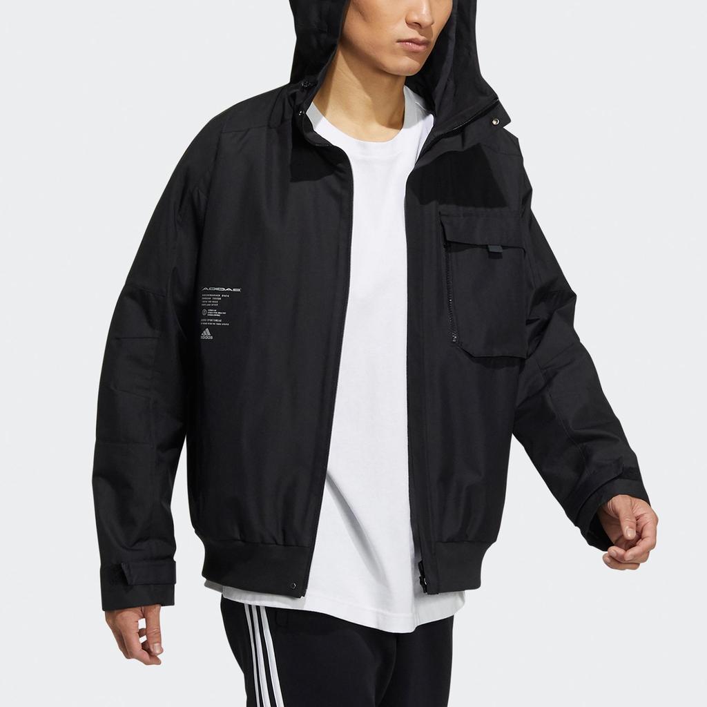 adidas Giacca Utility con Tasche Grandi e Cappuccio Uomo Capispalla Nero HD0355