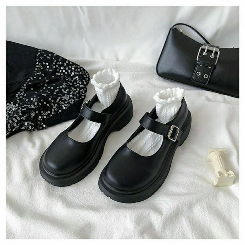 Füße breit, dick, große Größe, Damenschuhe 31-46, Mary Jane, kleine Lederschuhe, vielseitige Damenschuhe im Retro-Stil, britischer Stil, japanische Einzelschuhe