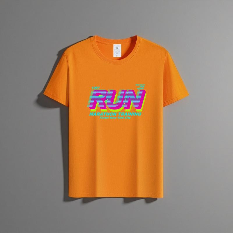 Sommer Neues Unisex Vielseitiges Reines Baumwoll-T-Shirt Modisches Lässiges Rundhals-Oberteil Atmungsaktives Locker Sitzendes Bedrucktes Kurzarmhemd