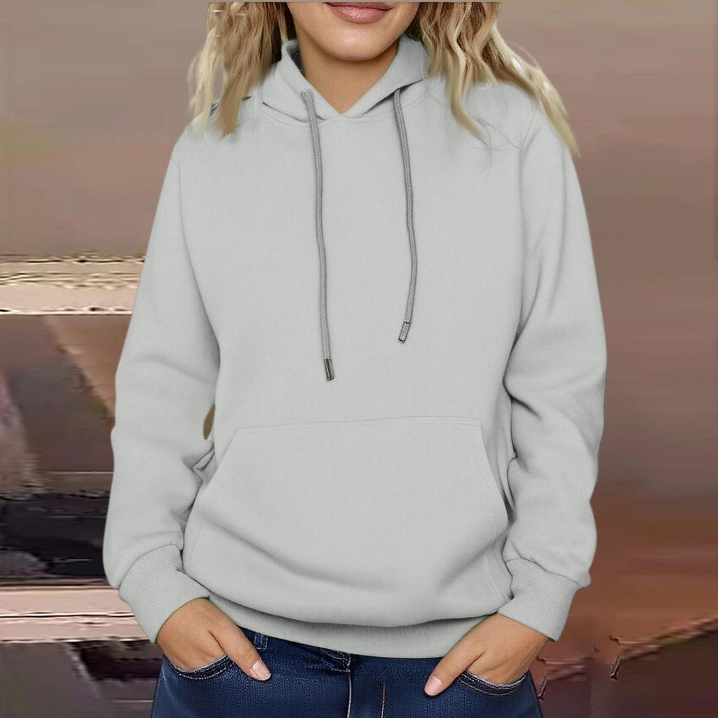 Women's Long Sleeve Oversized  Oversized Drop Shoulder Sleeves Women's Hooded Plush Sweatshirt