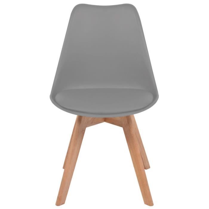 VidaXL Chaises de salle à manger 6 pcs Gris Similicuir