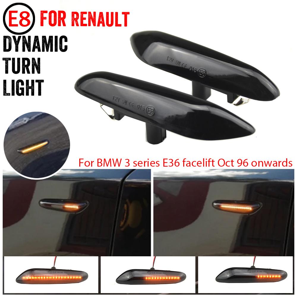 Sequential Flashing LED Turn Signal Side Marker Light Blinker Fit For BMW 3 Series E36 Facelift Oct 96 Onwards
