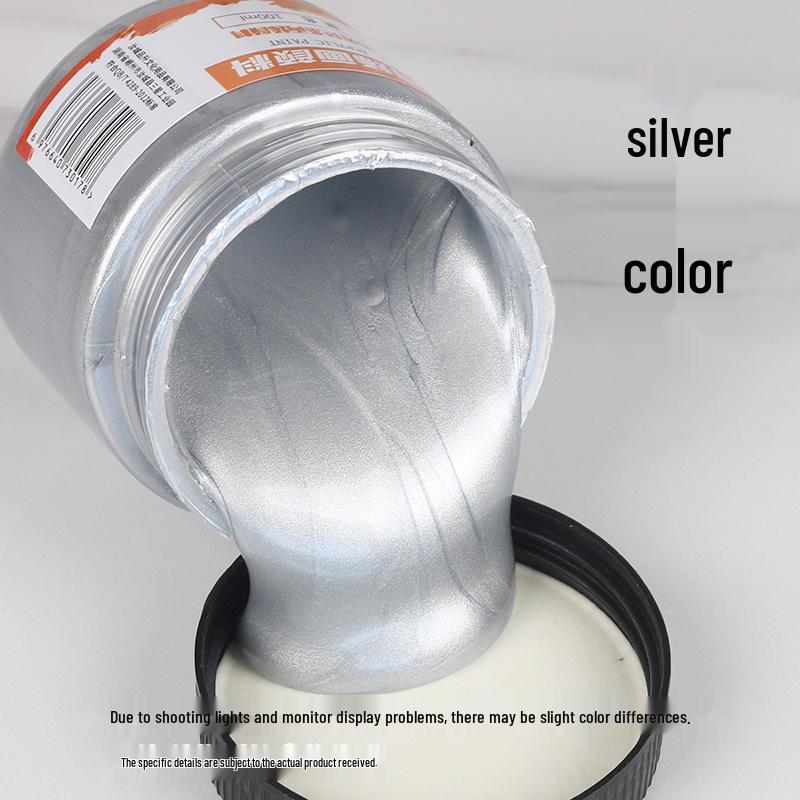 300ml Metallic Perlmutt Gold & Silber Acrylfarbe für Wand- und Handbemalung