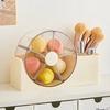 Storage Rack with Clear Windmill Shape Organizer Large Capacity Cosmetics Organizer Dustproof Cosmetic Case for Bathroom Desktop