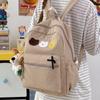 Schoolbag Korean version ins Fresh and sweet backpack female junior high school student backpack Mori cartoon bear casual backpack