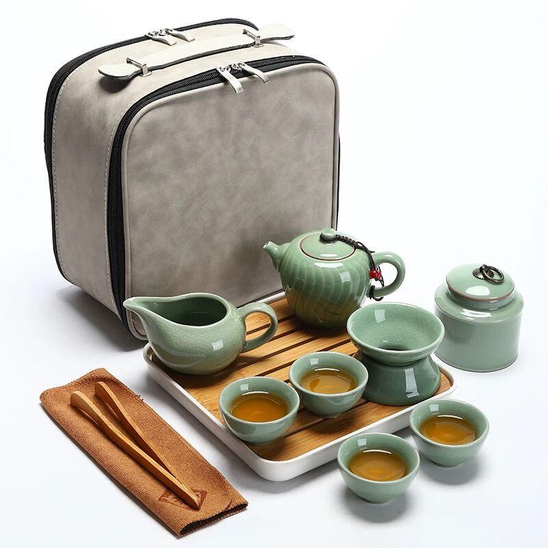Jiakangming Ge Kiln Portable Kung Fu Tea Set