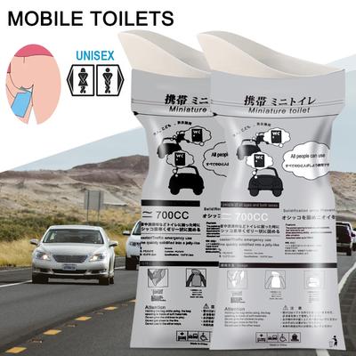 700ML Travel Mini Mobile Toilet Unisex Outdoor Emergency Toilets Leak-Proof Portable Urinals Bag for Camping Travel Car