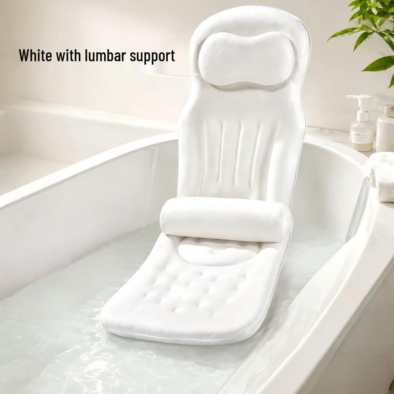 5D Mesh Bathtub Mat with Headrest