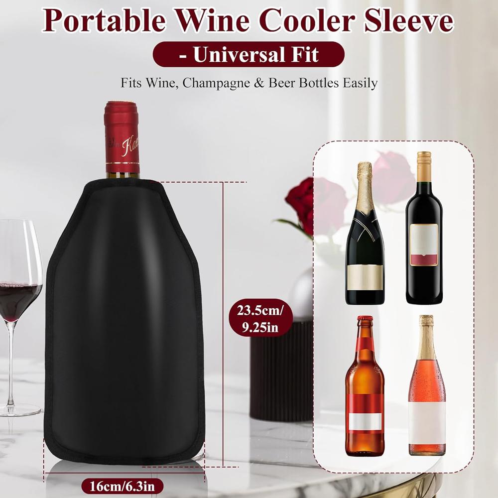 Porta Bicchieri per Vino Borsa del Ghiaccio Gelatina Picnic Bevande Manica Raffredda Vino in Nylon Porta Bevande Analcoliche Attrezzi da Bar per Birra Secchiello per Champagne