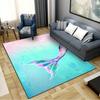 Mermaid Tail Carpet Rug for Living Room Bedroom Home Sofa Decoration,Kids Play Non-slip Floor Mat
