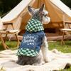 Pet Clothes Autumn and Winter Small Dog Puppies Happy Dog Cat Warm and Comfortable Plaid Star Denim Clothes