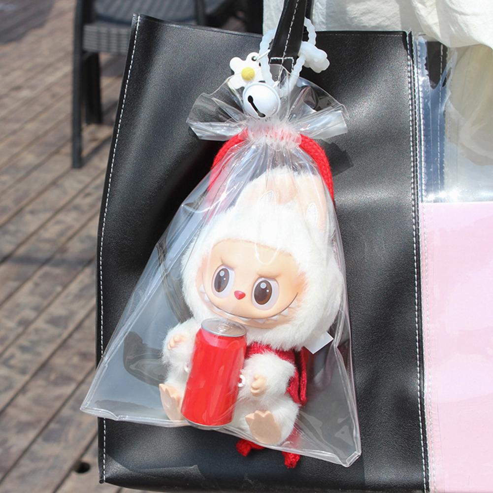 

1Pc Storage Case Anime Ornaments Mystery Box Organizer Box Square Plush Dolls Display Bag With Keychain білий