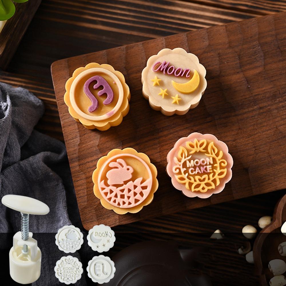 Plastic Mooncake Mold 50g Pastries Dessert Mold Hand Pressed Mould  Chocolate Dessert