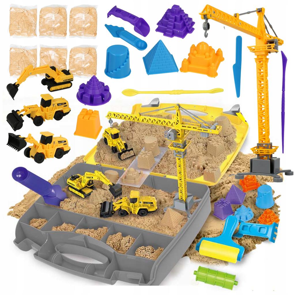 [PACZB] Kinetic Sand Suitcase Sandbox Construction Machinery Z3387