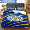 3PCS City Football Club Printed Soft Bedding Set,Including 1pc Duvet Cover And 2pcs Pillowcases Perfect for Bedroom, Dormitory, Fan Gift