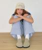 RONRON Stripe Check Panel Comfort Pants Soft Blue
