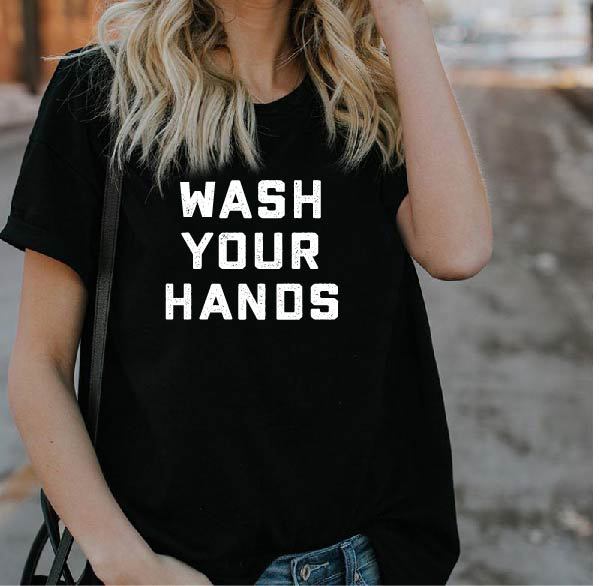 Letter Print Women T Shirt Short Sleeve 
