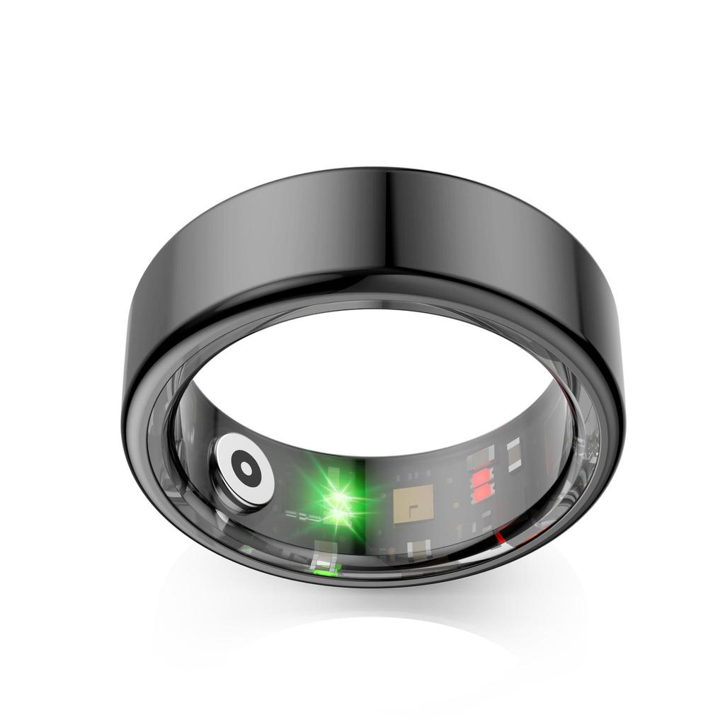 R02 QRing Smart Ring: Sleep, Blood Pressure, Step Count, 24-Hour Heart Rate & Blood Oxygen Monitoring.