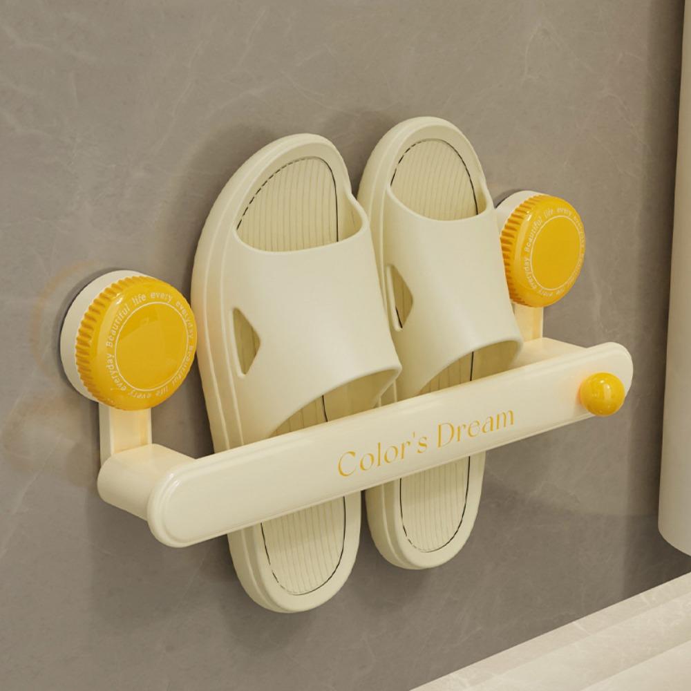 Wall Mounted Suction Cup Shoe Rack Reusable Shoe Hangers Hanging Slippers Organizer  Balcony