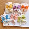 Children'S Bow Clip Spring Floral Hairpin Sweet Girl Princess Hair Accessories Baby Side Bangs Clip