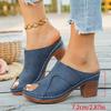 Übergrößen Schuhe für Damen 36-43 Sommer 2026 Damen zum Hineinschlüpfen Plateau Hoher Absatz Rutschfest Peep Toe Sandalen Damen Schuhwerk