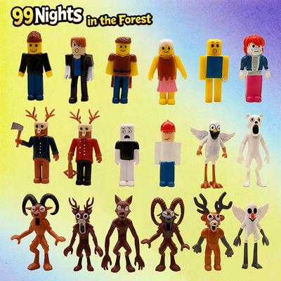 18 Stück/Set 99 Nächte im Wald Figuren Figuren Figur Eule Ziege Wolf Hirsch 99 Nächte im Wald Figur Plastikspielzeug Geschenk