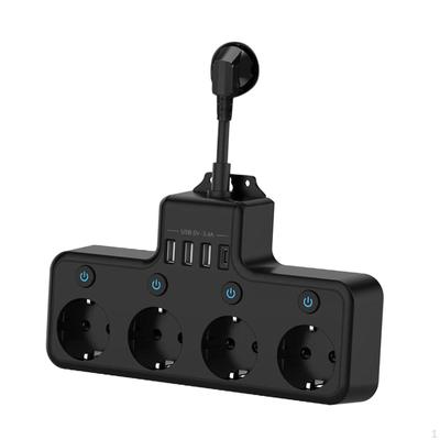 EU Stecker Outlet Power Streifen Wand Steckdose Expansion Für Büro Reise Zu Hause Schwarz