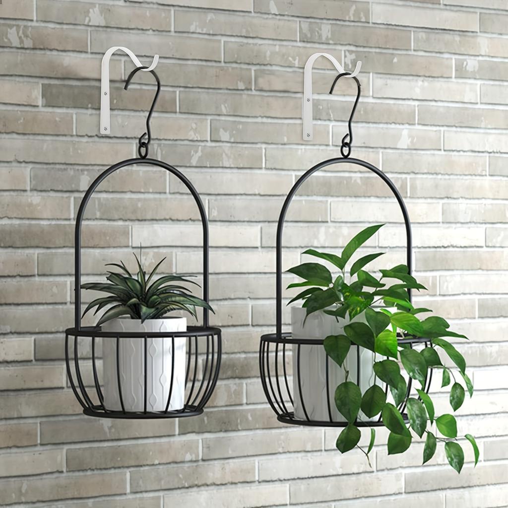 1/4/6 Pack Plant Hanger Bracket, Iron Wall Hooks Decorative Coat Hook For Hanging Planter, Lanterns, Mason Jar,  Indoor Outdoor Rustic Home Decor