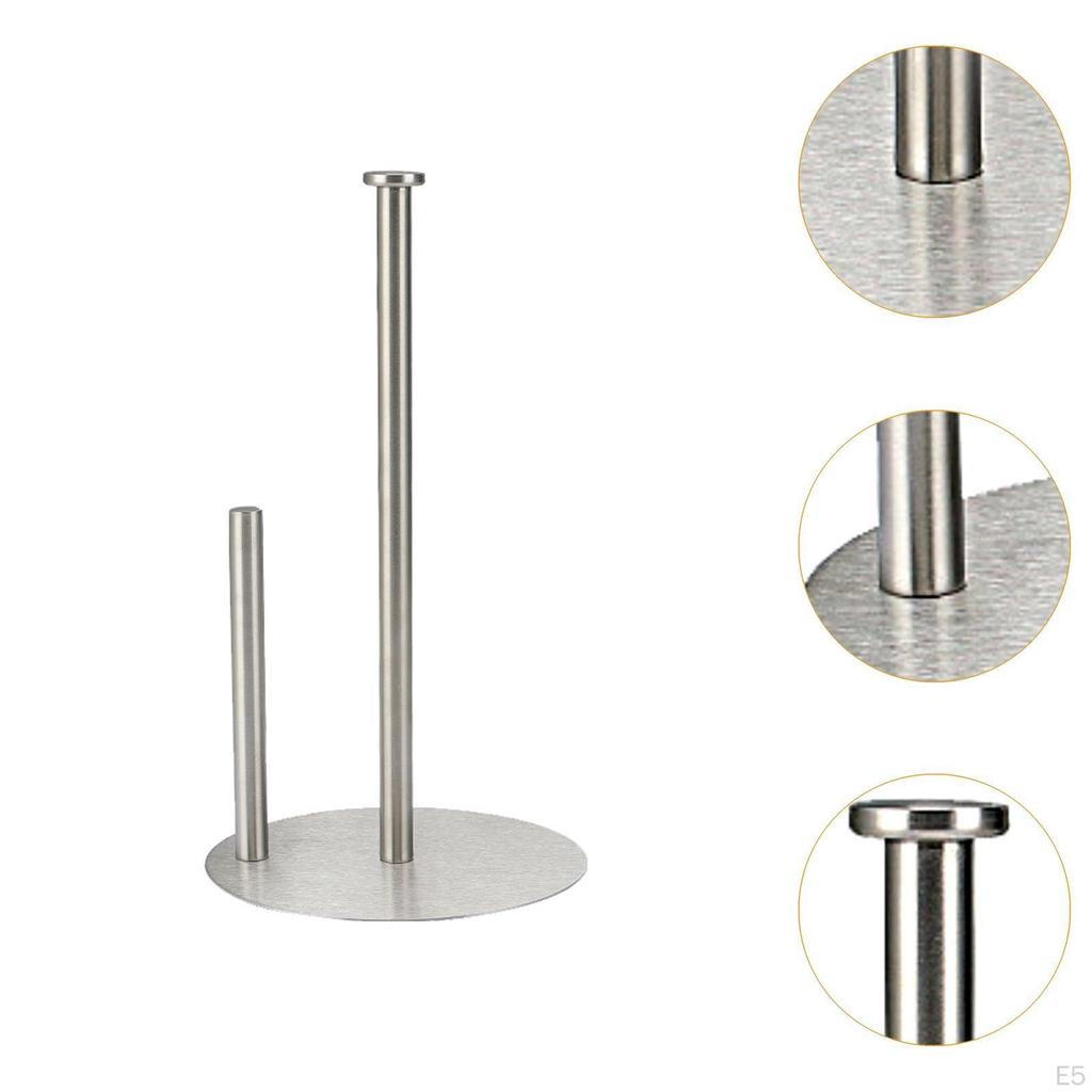 Paper Towel Holder Stand Premium Stainless Steel Roll Organizer Dispenser for