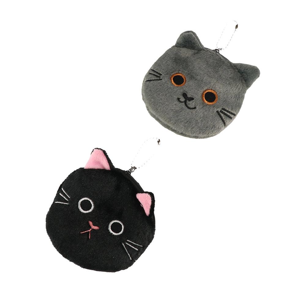 Bag Pendant Cat Plush Coin Purse Korean Style Cartoon Change Pouch Lovely Mini Cat Handbag  Boy