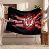FC St. Pauli Personalized Fleece Blanket With Football Logo, Custom Name Text Soft Warm Home Throw Blanket