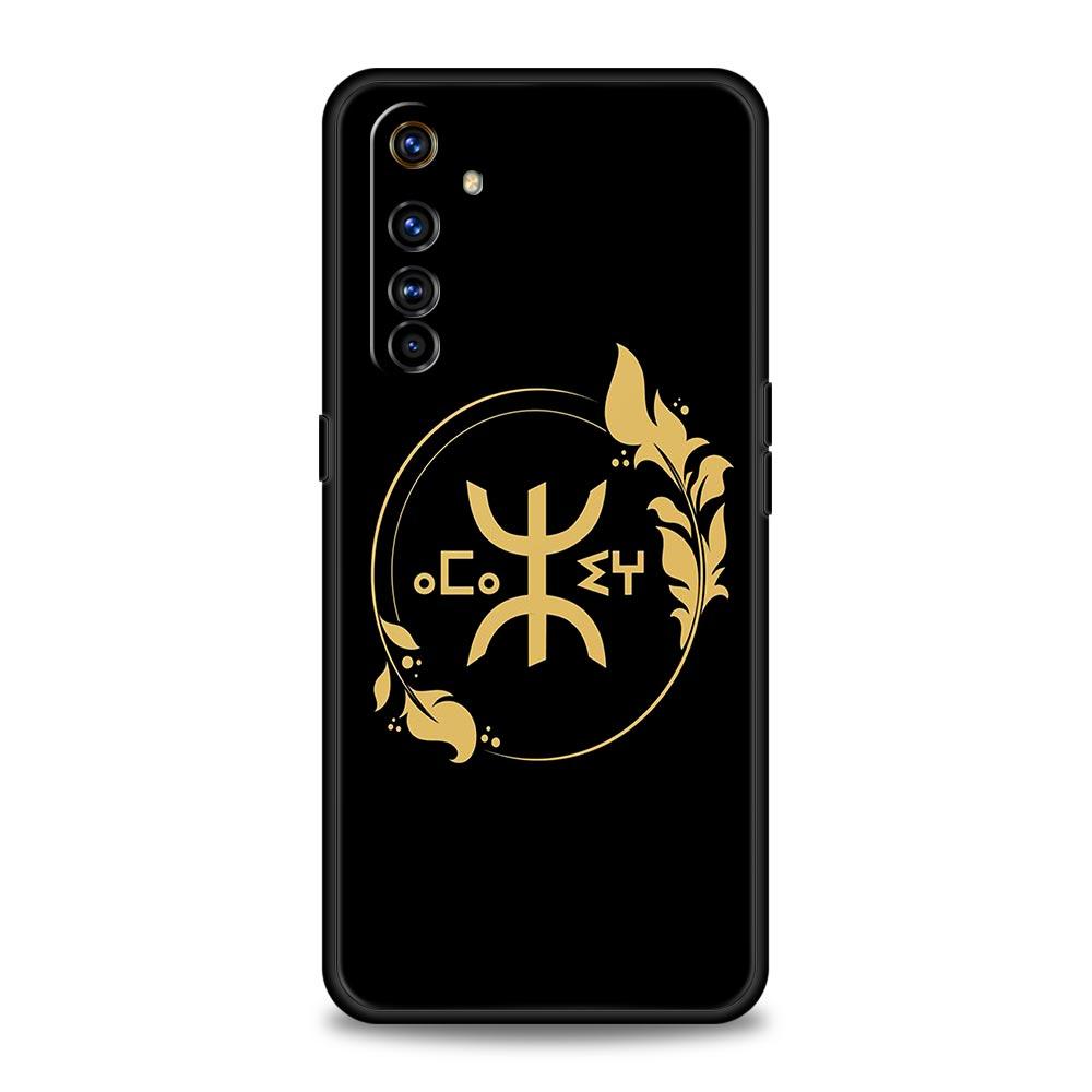 Realme 12 11 10 9 8 5G 7 6 GT5 GT3 GT2 Pro Plus C21 C11 C25 C35 İçin Telefon Kılıfı GT Neo 2 3 3T 5 İçin Kapak Amazigh Berberi Bayrağı