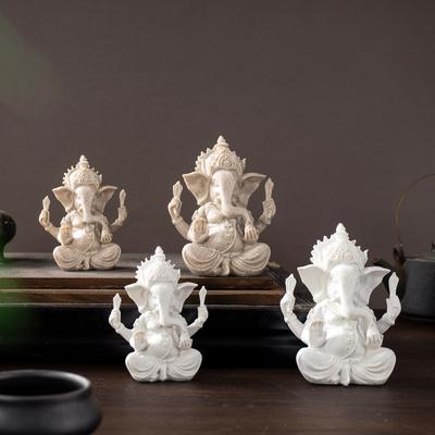 Southeast Asian Elephant Head God of Wealth Ornaments Thai Zen Indian Elephant God Home Desktop Craft Decorations