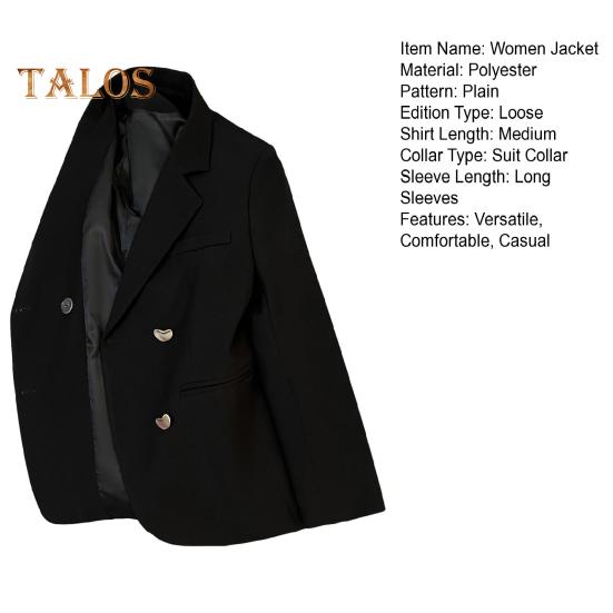 Damen Casual Anzug Büro Dame Blazer Jacke Mode Loose Fit Damenmantel Frühling Herbst Kleidung für Arbeit und Freizeit