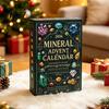 Mineral Lovers Gift Idea Gemstone Advent Calendar, 24-Day Christmas Countdown Set with 2D Decorative Display Acrylic Ornaments, Tree Hanging