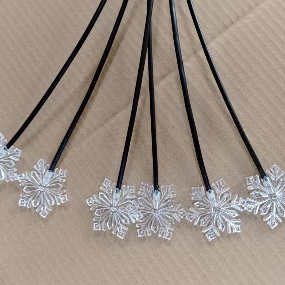 1PC Snowflake Solar Christmas Decorations Swaying Garden Lights Outdoor Pathway Solar Lawn Decor Stake Light Warm Light