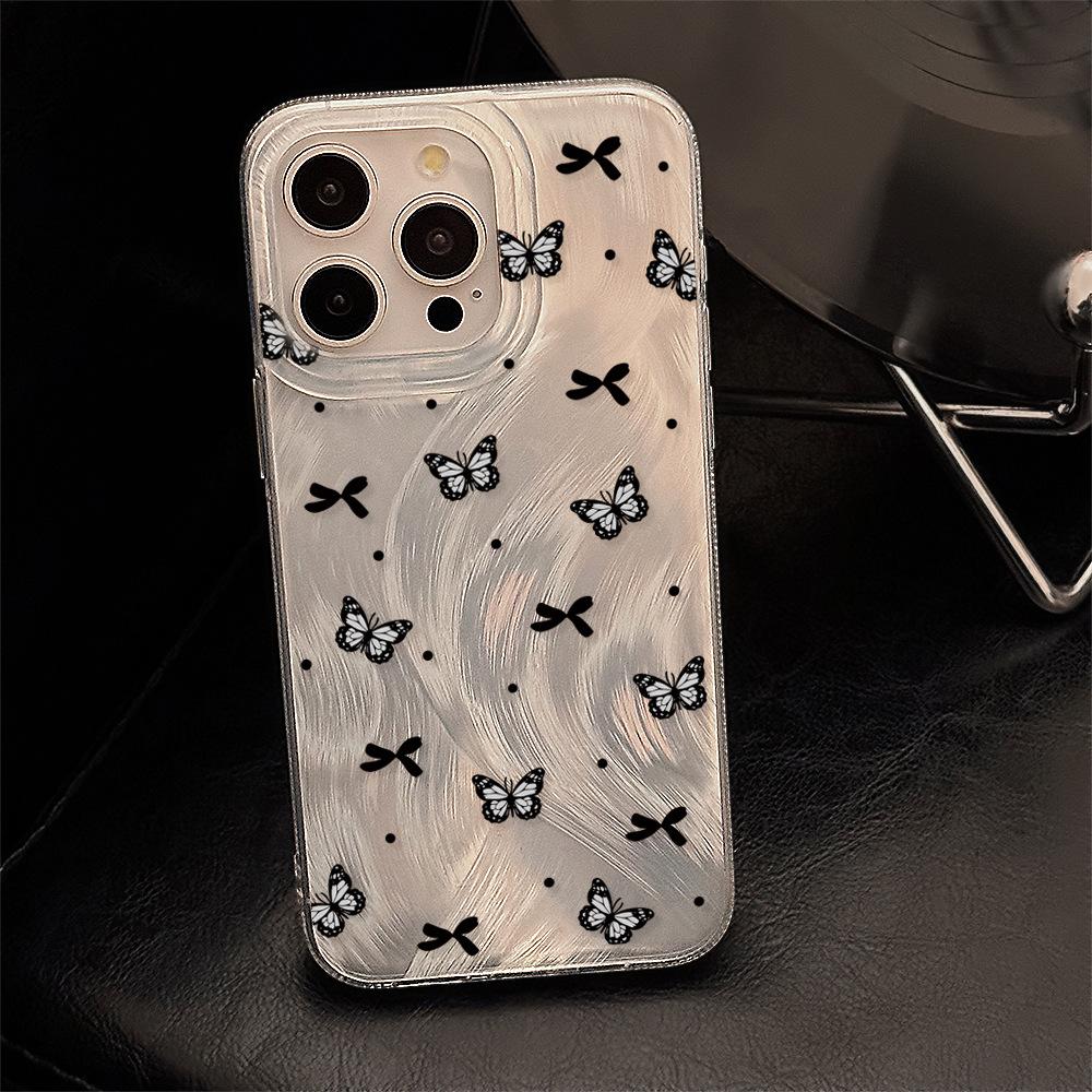 Creative Black Butterfly iPhone Case for iPhone 17, iPhone 17 Pro Max