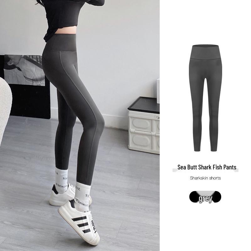 

Bimilie Women s High Waist Shark Fish Yoga Pants - Buttocks Lifting, Slimming, Tummy Control, Non-Slip. XL suitable for 125-150 kg сірий колір