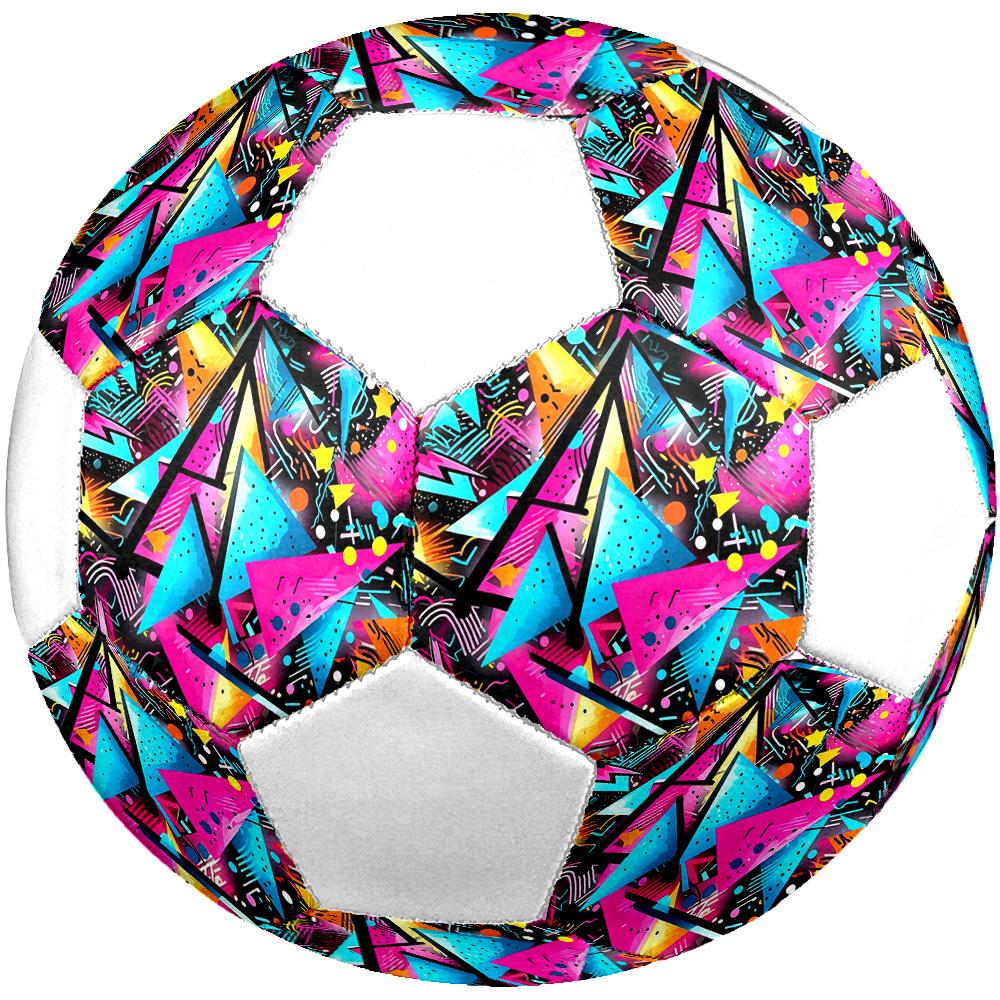 1pc Neon Triangle Lightweight PVC Training Soccer Ball, Size 5, Suitable for Indoor and Outdoor TrainingGift y60312