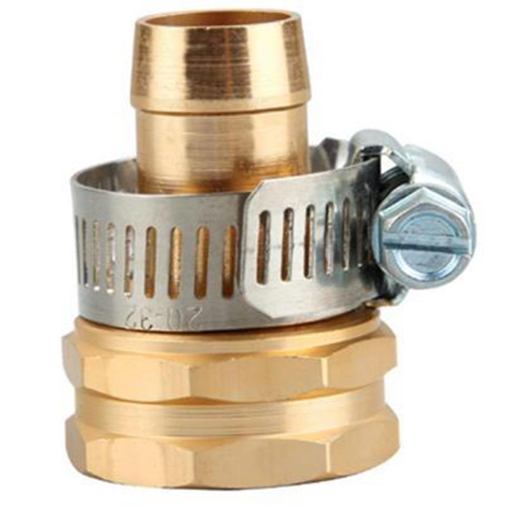 3/4 Inch Garden Brass Mender End Repair Kit Hose Connector Male Female