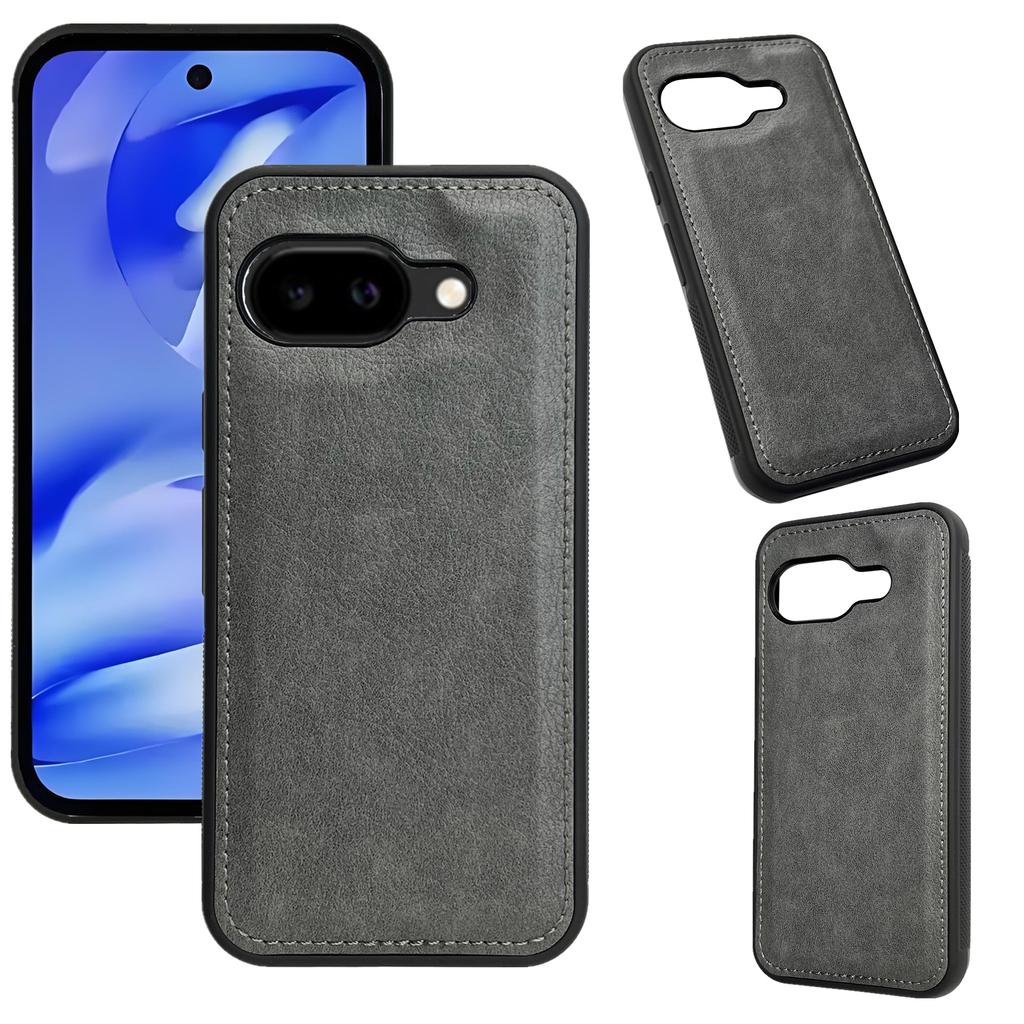 For Google Pixel 9a Case Calf Texture PU Leather Anti Fingerprint Back Phone Cover
